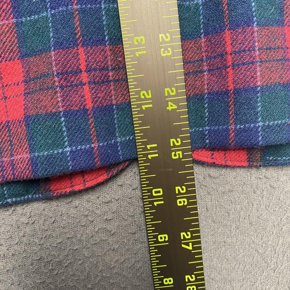 Vintage Pendleton Blazer Womens Medium Red Green Plaid Wool Jacket Made USA 80s - Picture 9 of 11